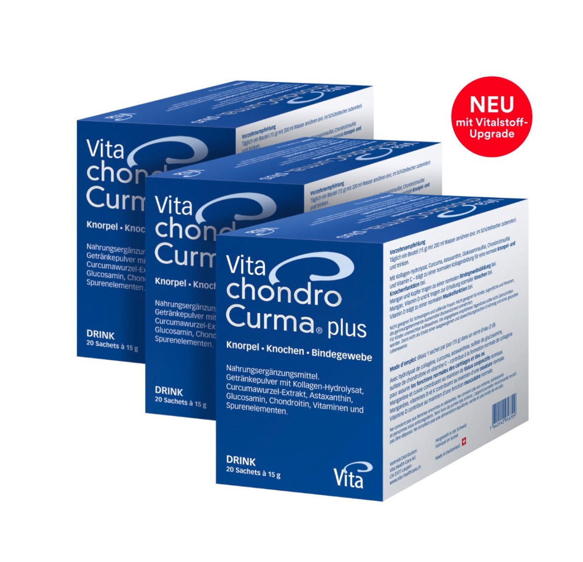 Vita Chondrocurma Plus Drink, Dreierpack - Swiss Health Care AG