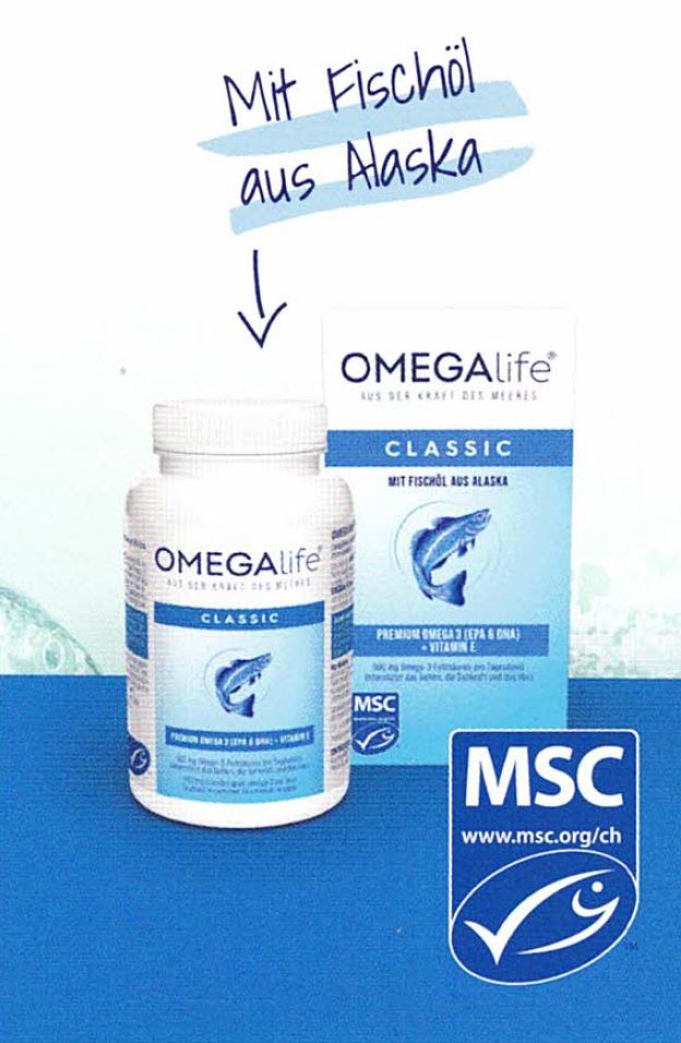 OMEGAlife® CLASSIC – hochdosierte Omega-3 Kapseln (EPA & DHA) - Swiss Health Care AG