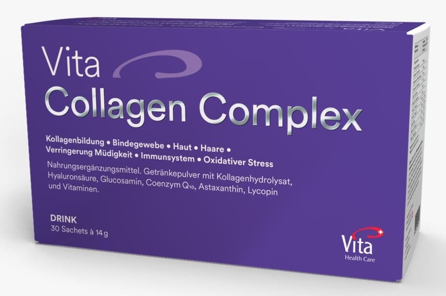 Vita Kollagen Komplex Drink – Beauty & Energie zum Trinken - Kollagen hochdosiert - Swiss Health Care AG