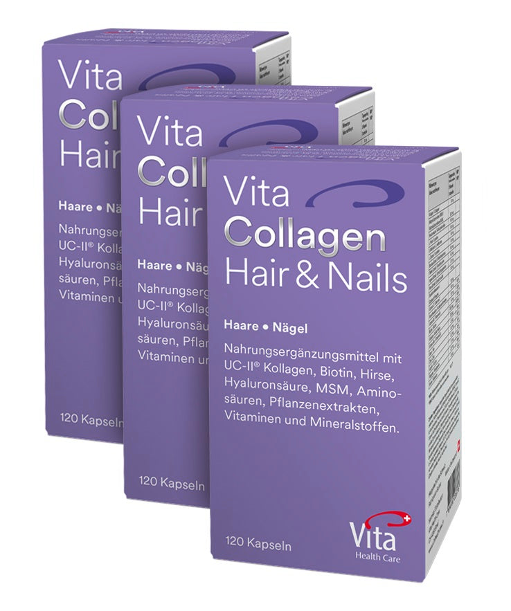 Vita Collagen Hair & Nails, Dreierpack