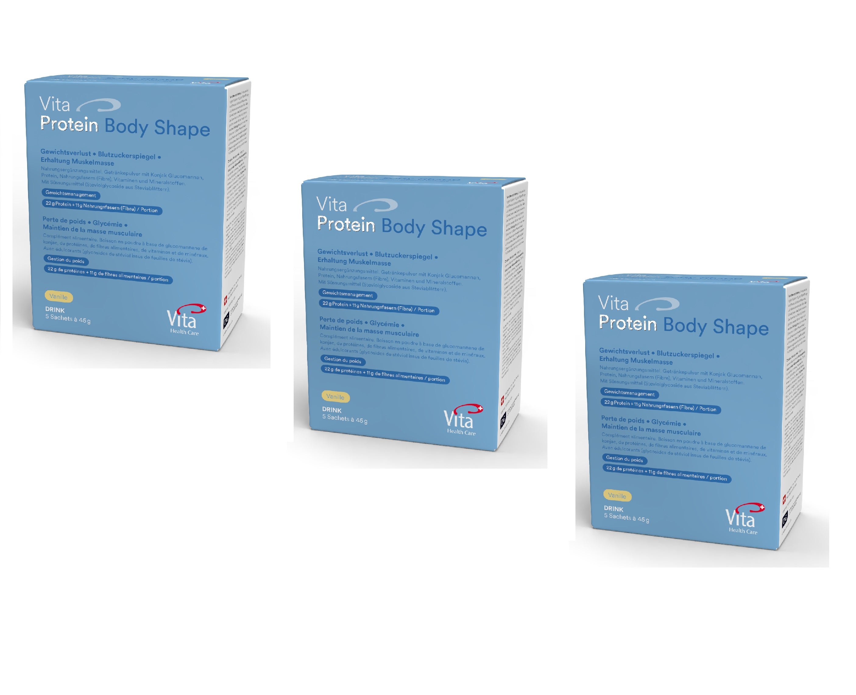 Vita Protein Body Shape Sachets, Dreierpack