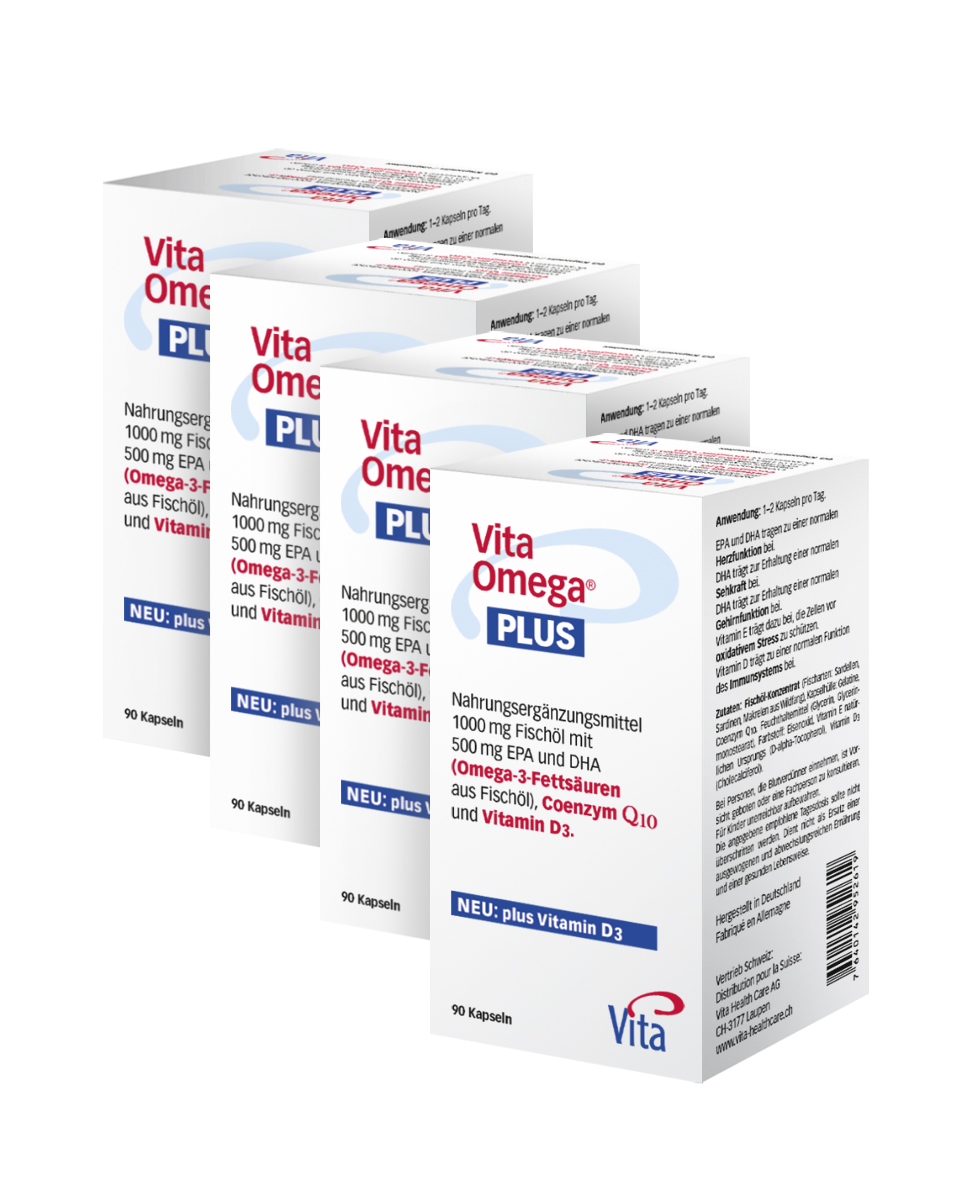 Vita Omega® PLUS & with 30 mg Q10  Four pack