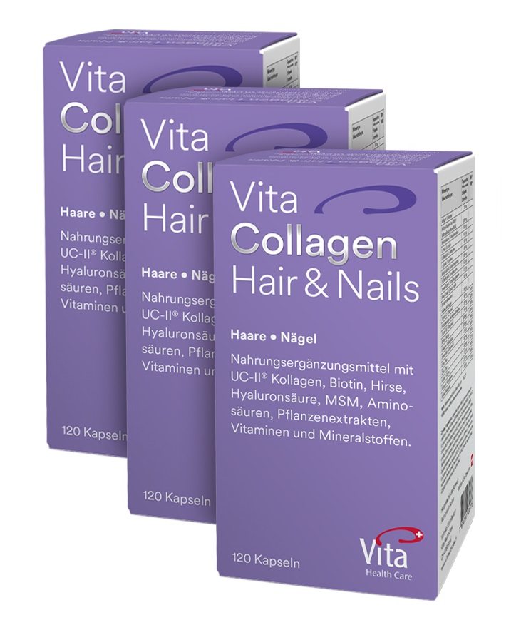 Vita Collagen Hair & Nails, Triple pack