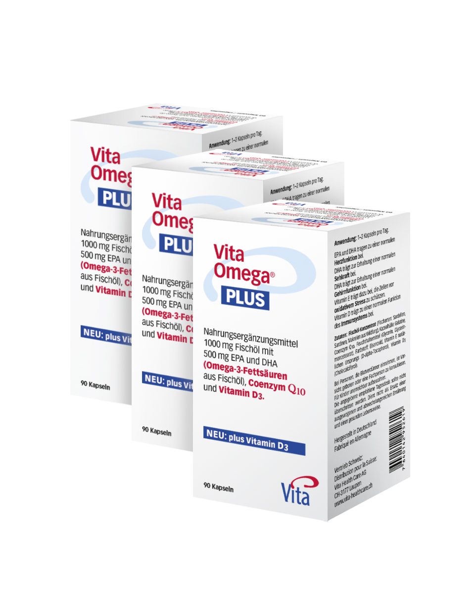 Vita Omega® PLUS  & mit 30mg Q10  Dreierpack